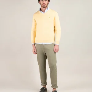 Jersey Cuello Pico Coderas Amarillo