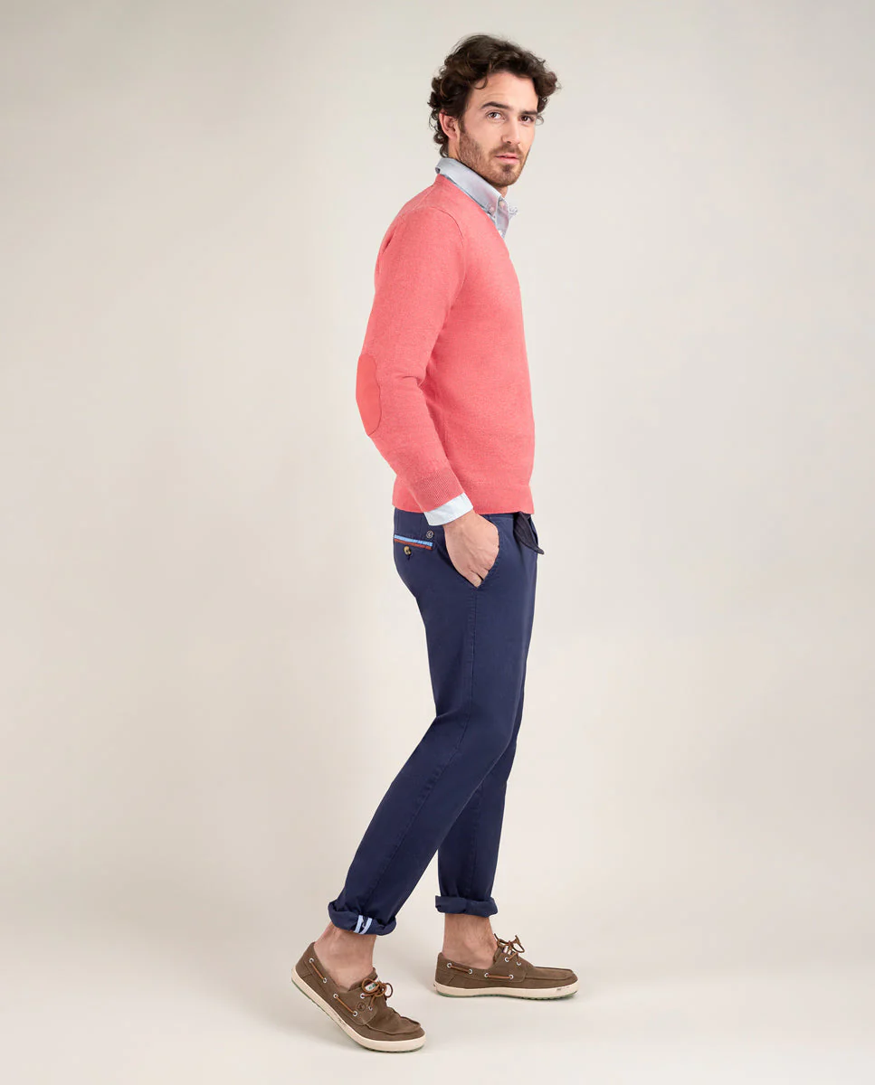 Jersey Cuello Pico Coderas Coral - Imagen 4