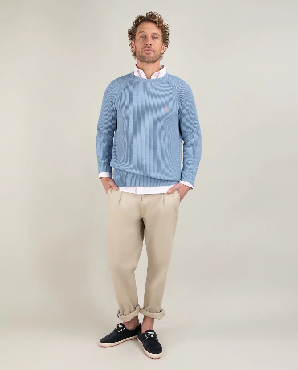 Jersey Punto Inglés Azul Medio