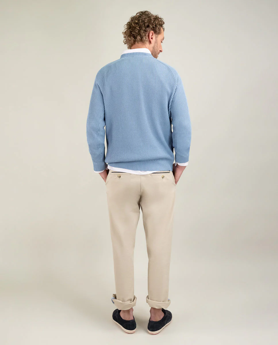 Jersey Punto Inglés Azul Medio - Imagen 4