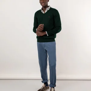 Jersey Cuello Pico Coderas Verde