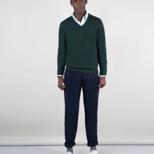 Jersey Cuello Pico Coderas Verde