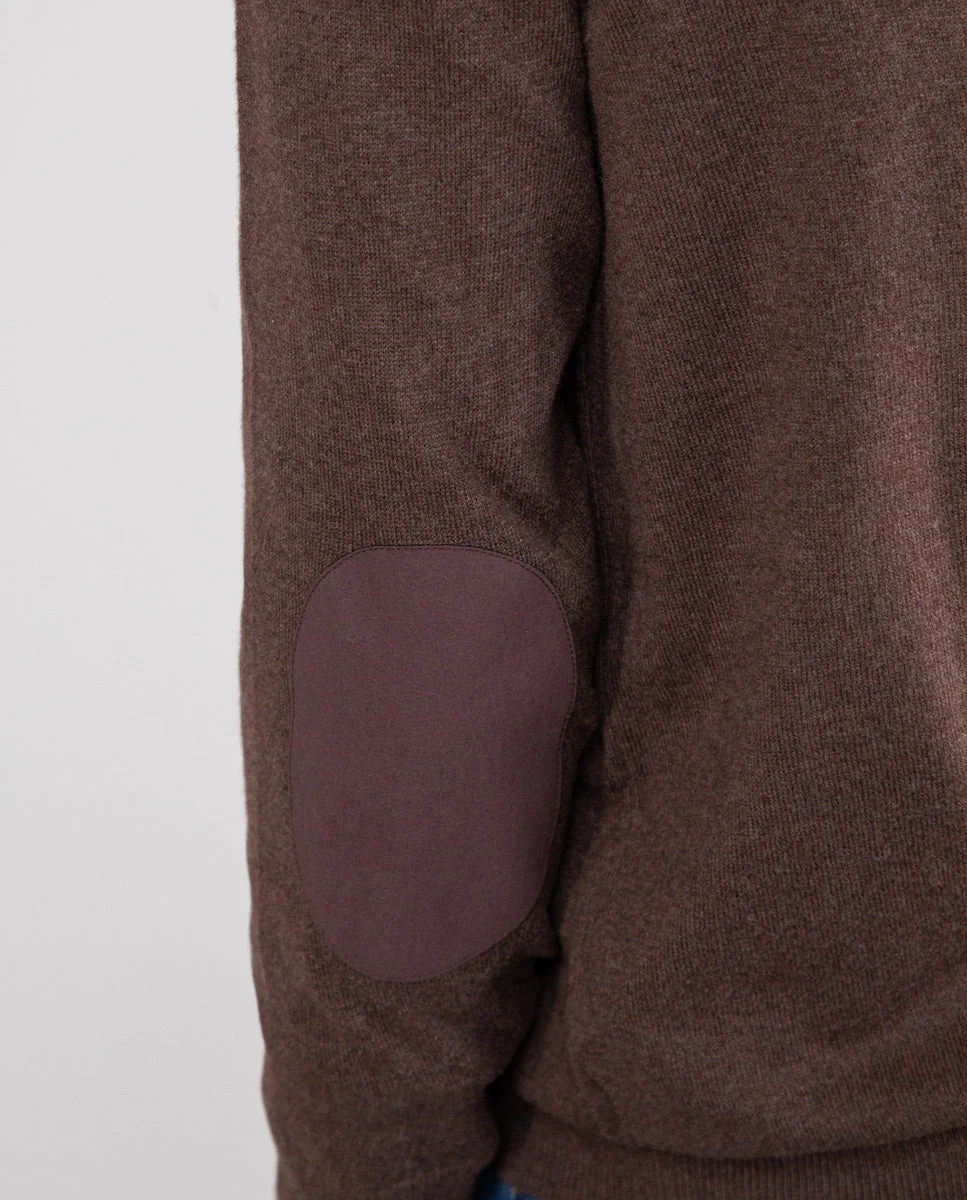 Jersey Cuello Pico Coderas Chocolate - Imagen 5