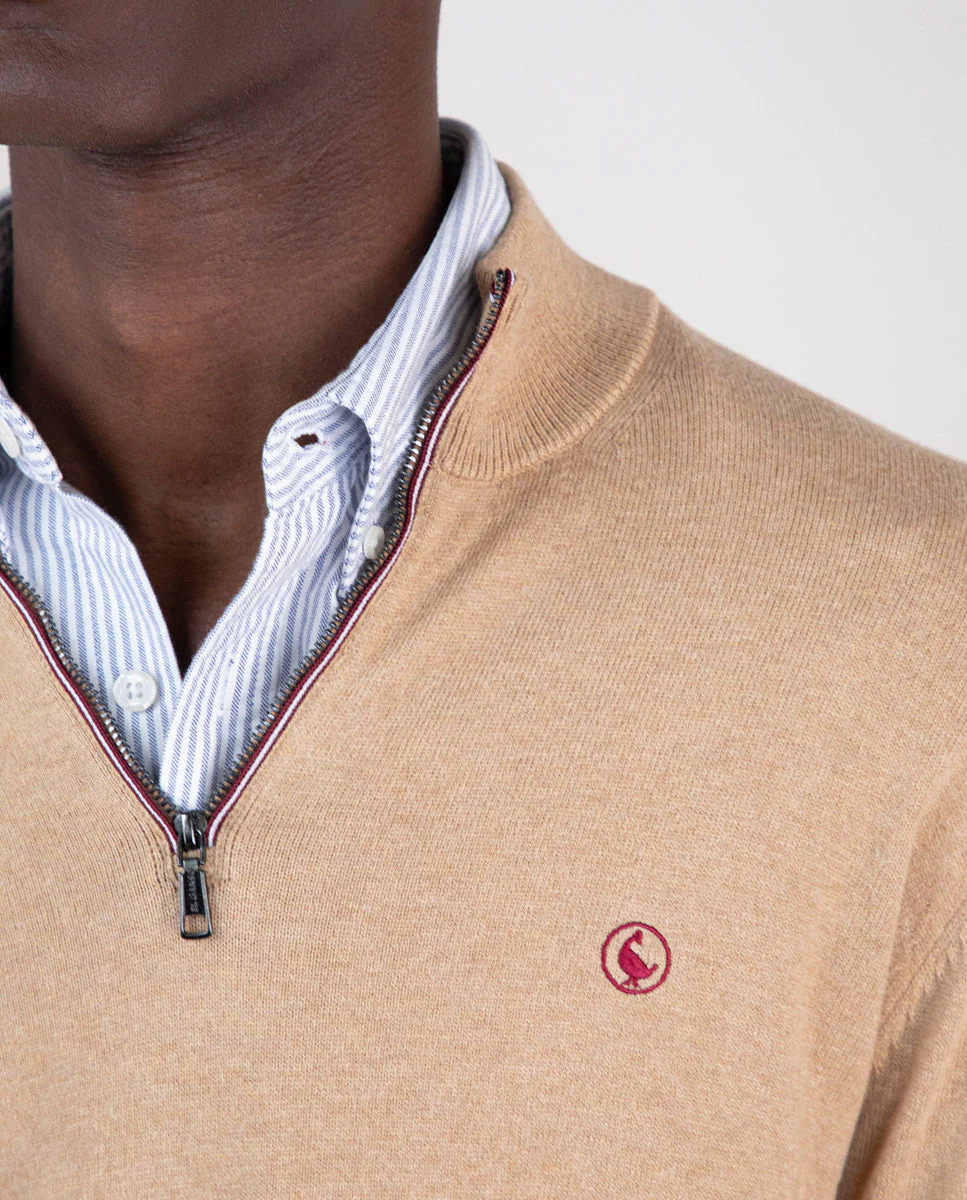 Jersey Cuello Camionero Camel - Imagen 5