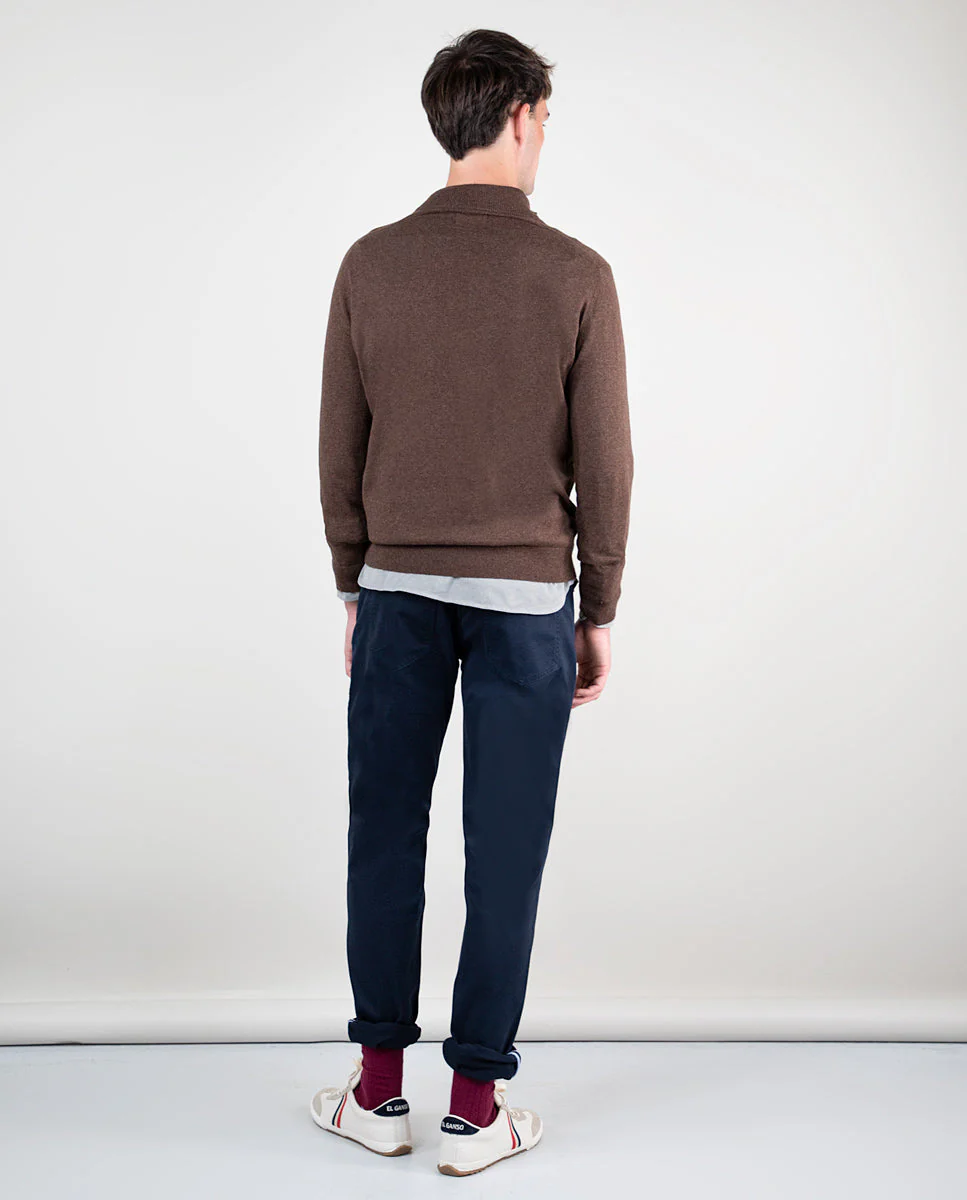 Jersey Cuello Camionero Chocolate - Imagen 3