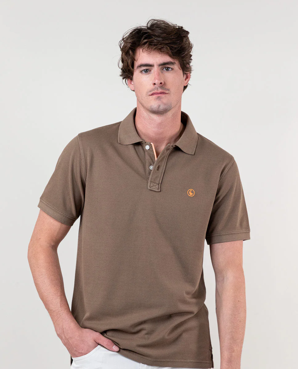 Polo Piqué Garment Dyed Chocolate