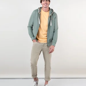 Sudadera Cremallera con Capucha Verde