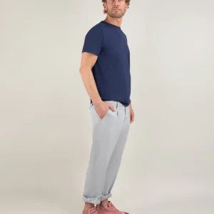 Camiseta Cuello Caja Garment Dyed Marino