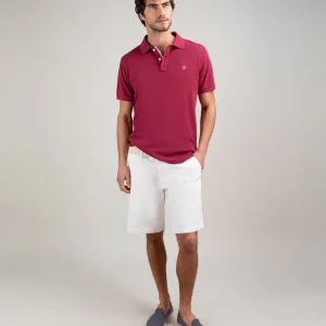 Polo Piqué Garment Dyed Granate