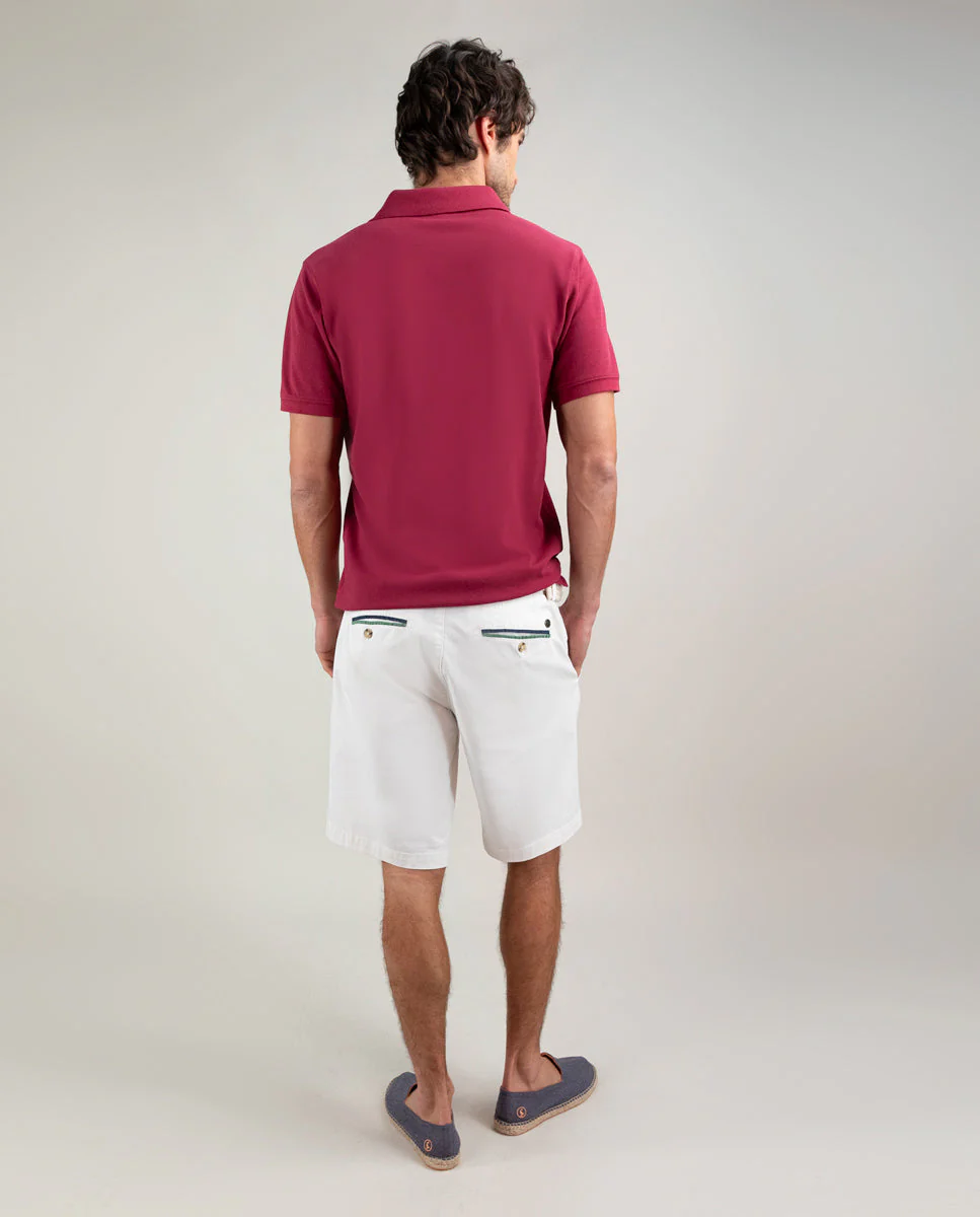 Polo Piqué Garment Dyed Granate - Imagen 5