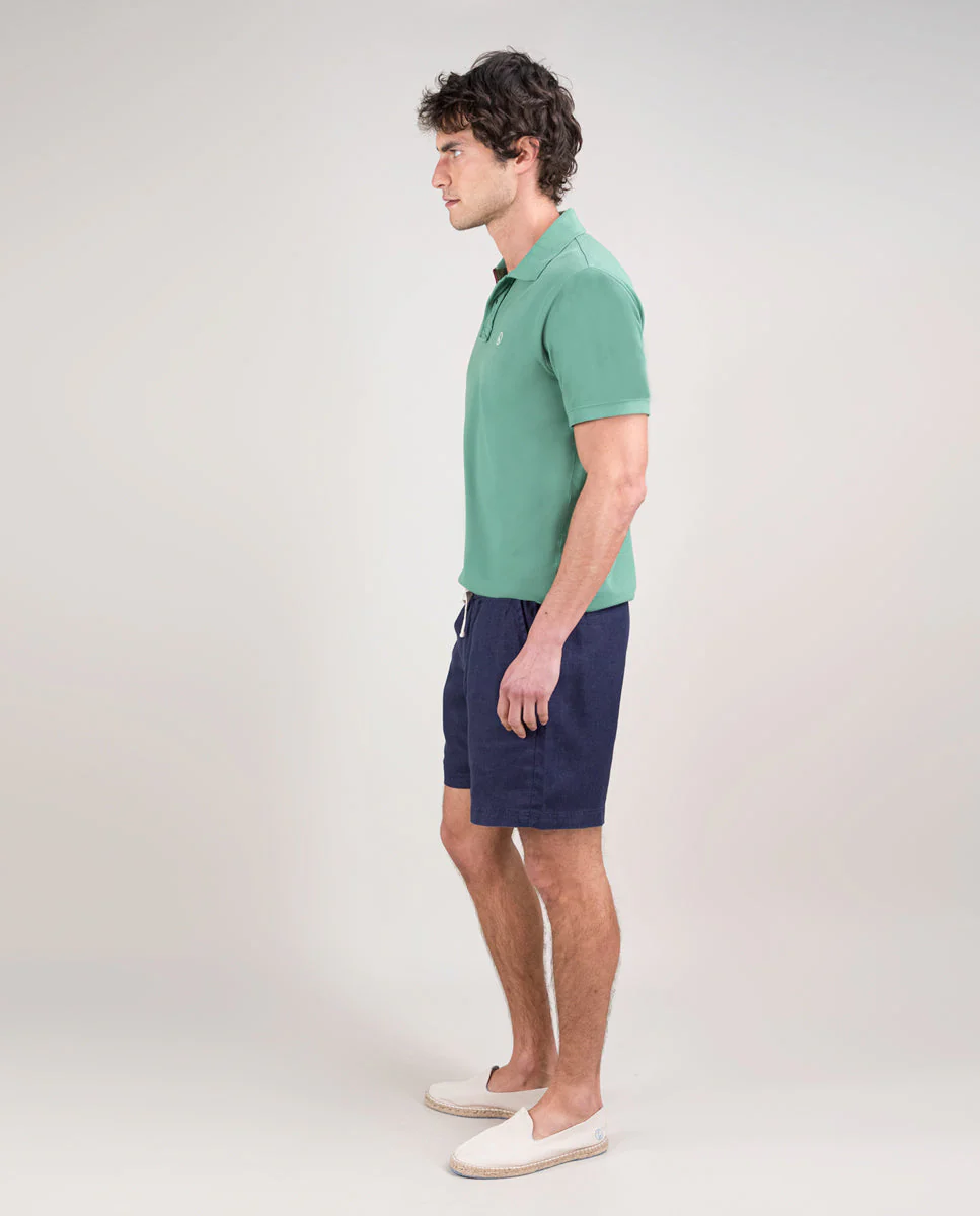 Polo Piqué Garment Dyed Verde - Imagen 4