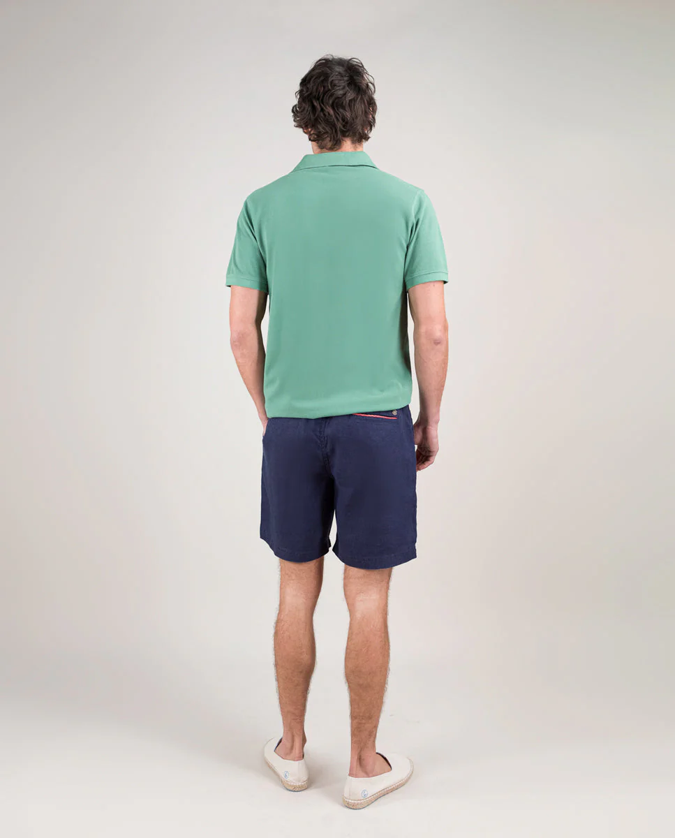 Polo Piqué Garment Dyed Verde - Imagen 5