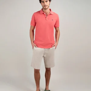 Polo Piqué Garment Dyed Coral