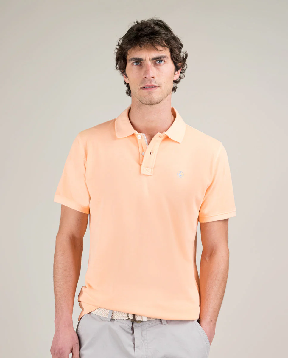 Polo Piqué Garment Dyed Naranja - Imagen 3