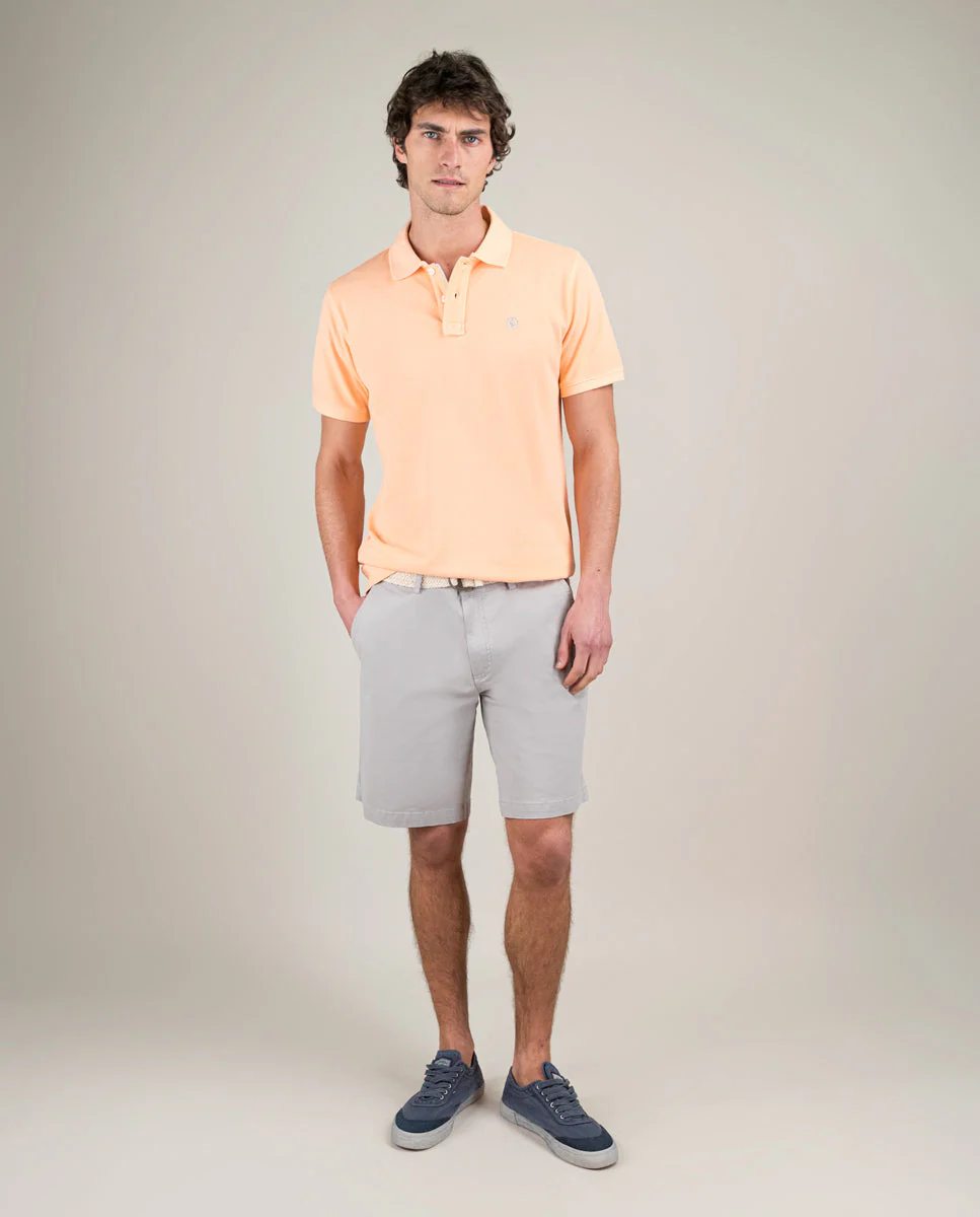 Polo Piqué Garment Dyed Naranja