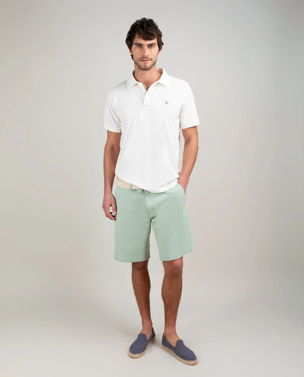 Polo Piqué Garment Dyed Blanco