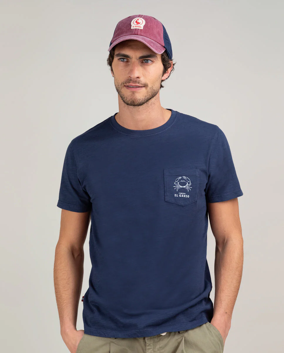 Camiseta Garment Dyed Marino Cangrejo - Imagen 5