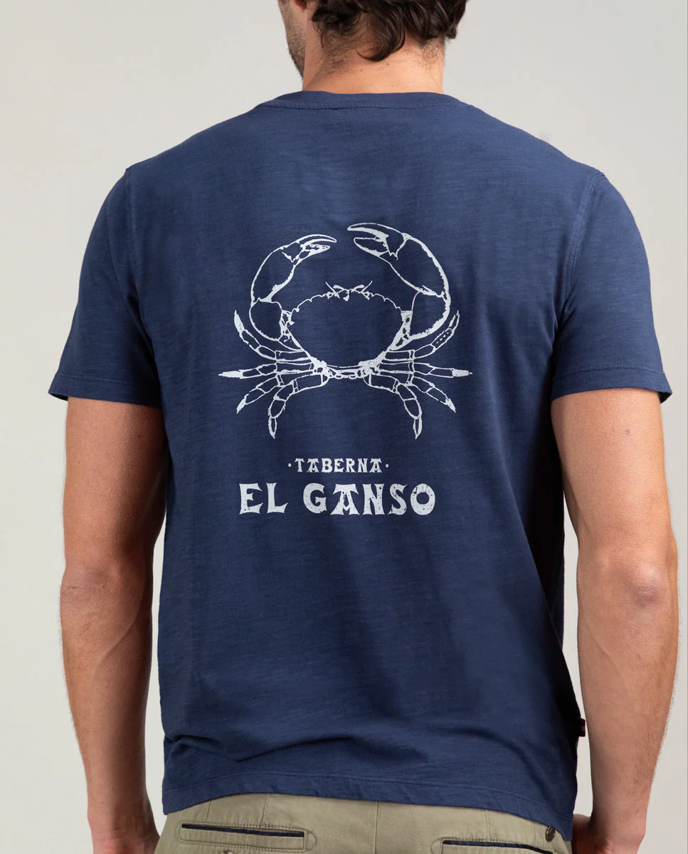 Camiseta Garment Dyed Marino Cangrejo - Imagen 4