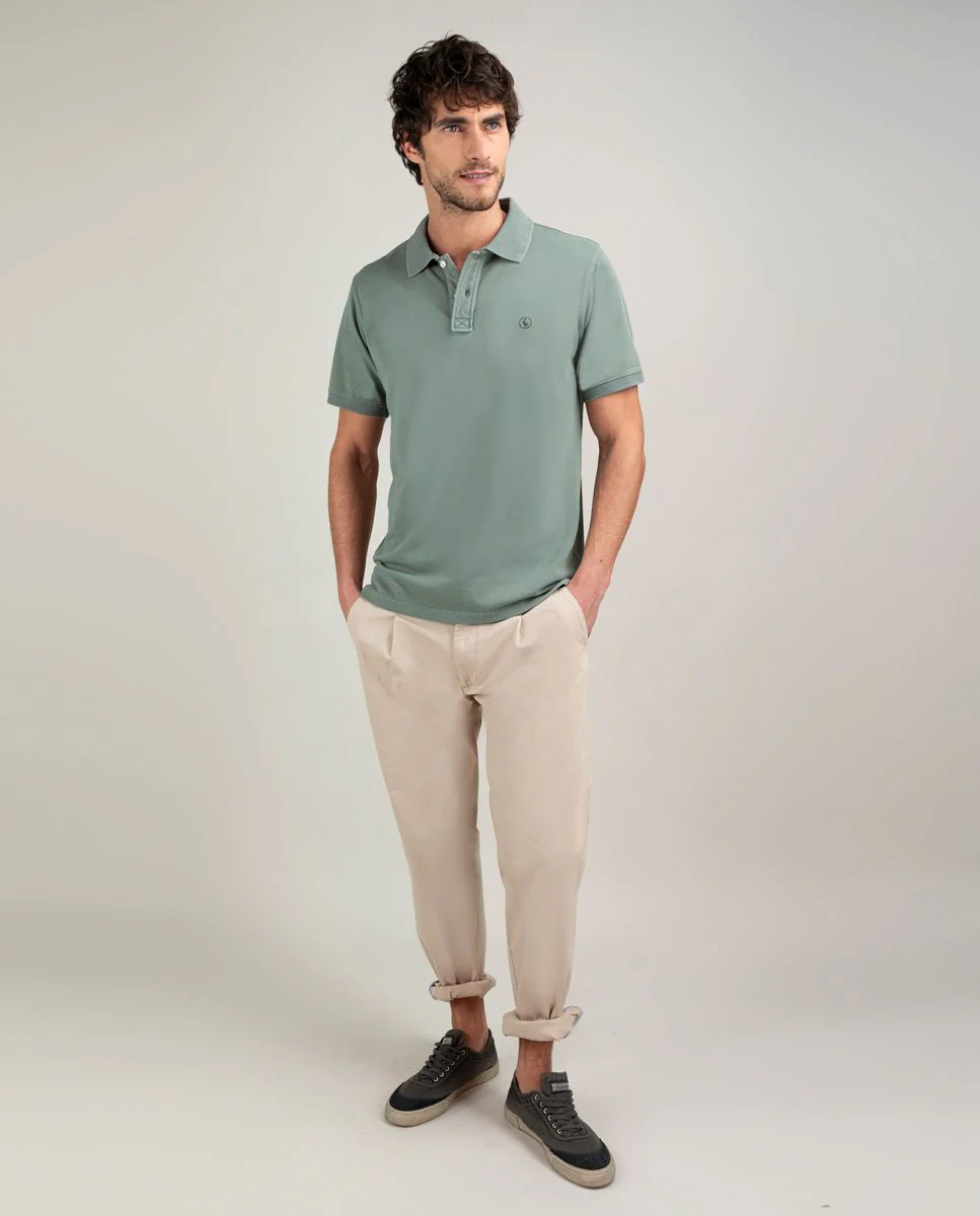 Polo Piqué Pigment Dyed Verde
