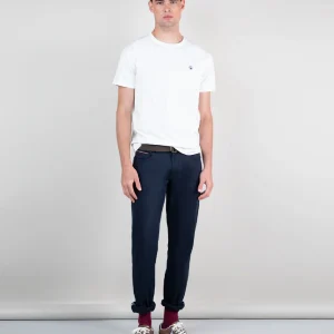 Camiseta Cuello Caja Garment Dyed Blanco