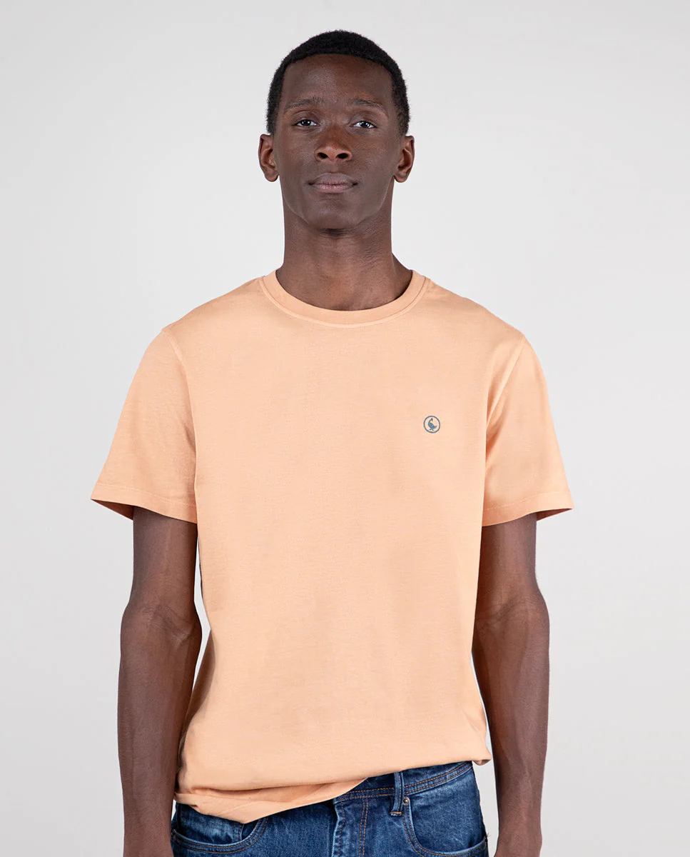Camiseta Cuello Caja Garment Dyed Terracota - Imagen 4