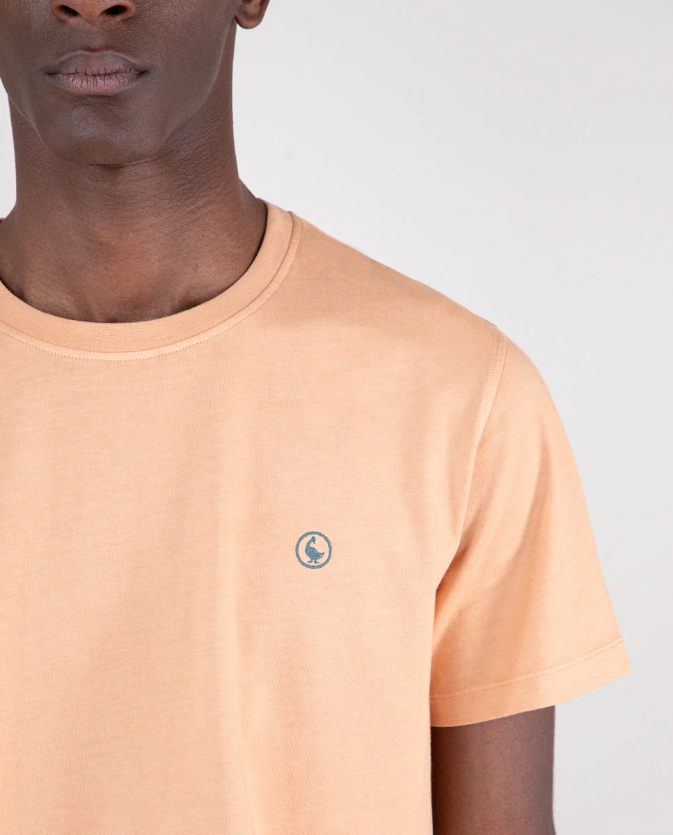 Camiseta Cuello Caja Garment Dyed Terracota - Imagen 5