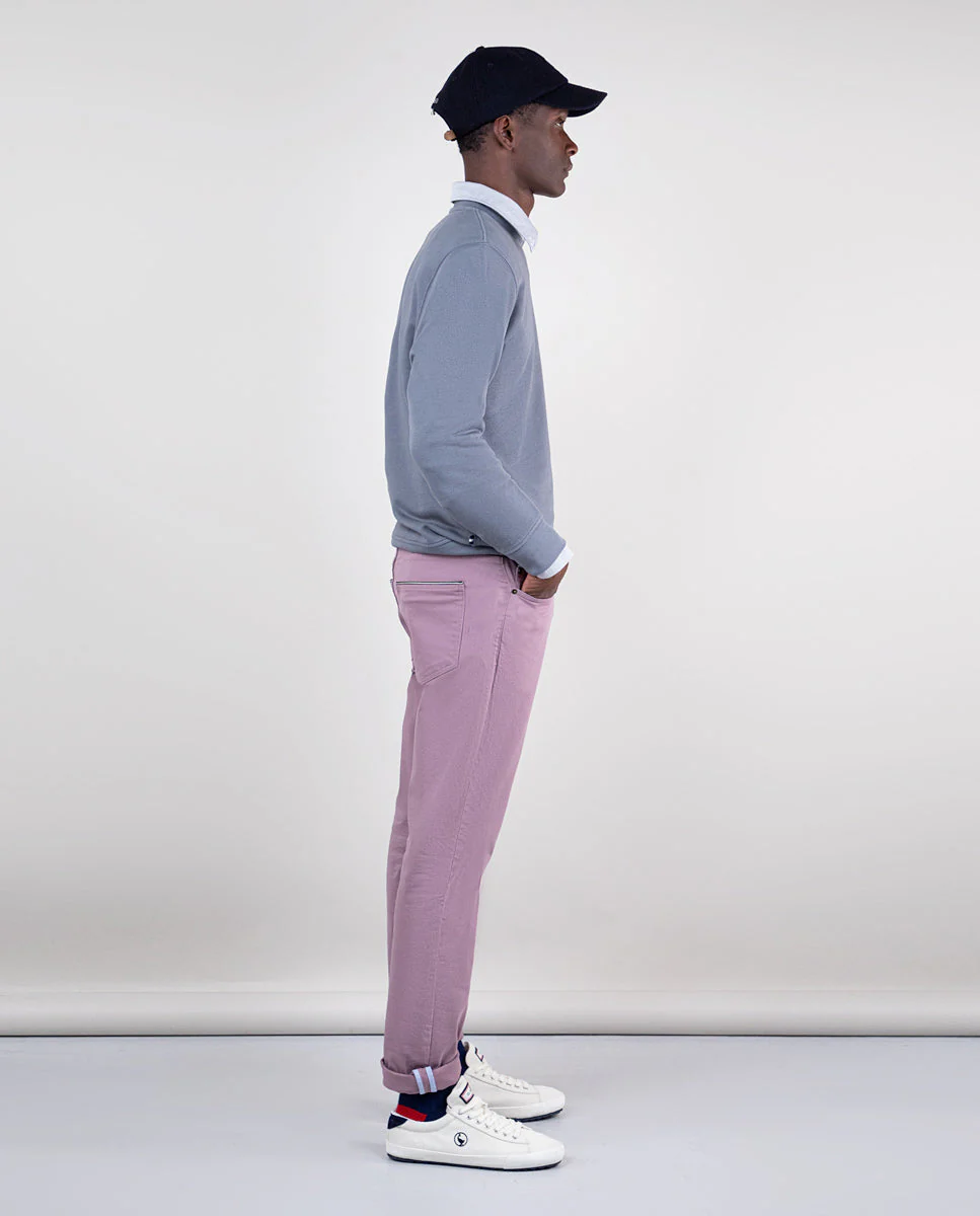 Sudadera Cuello Caja Garment Dyed Gris - Imagen 4