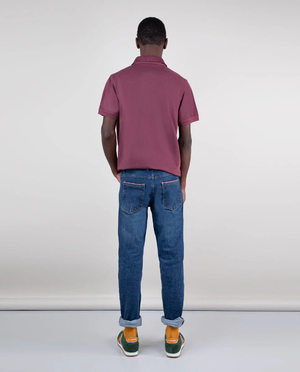 Polo Piqué Garment Dyed Granate Interseason - Imagen 3