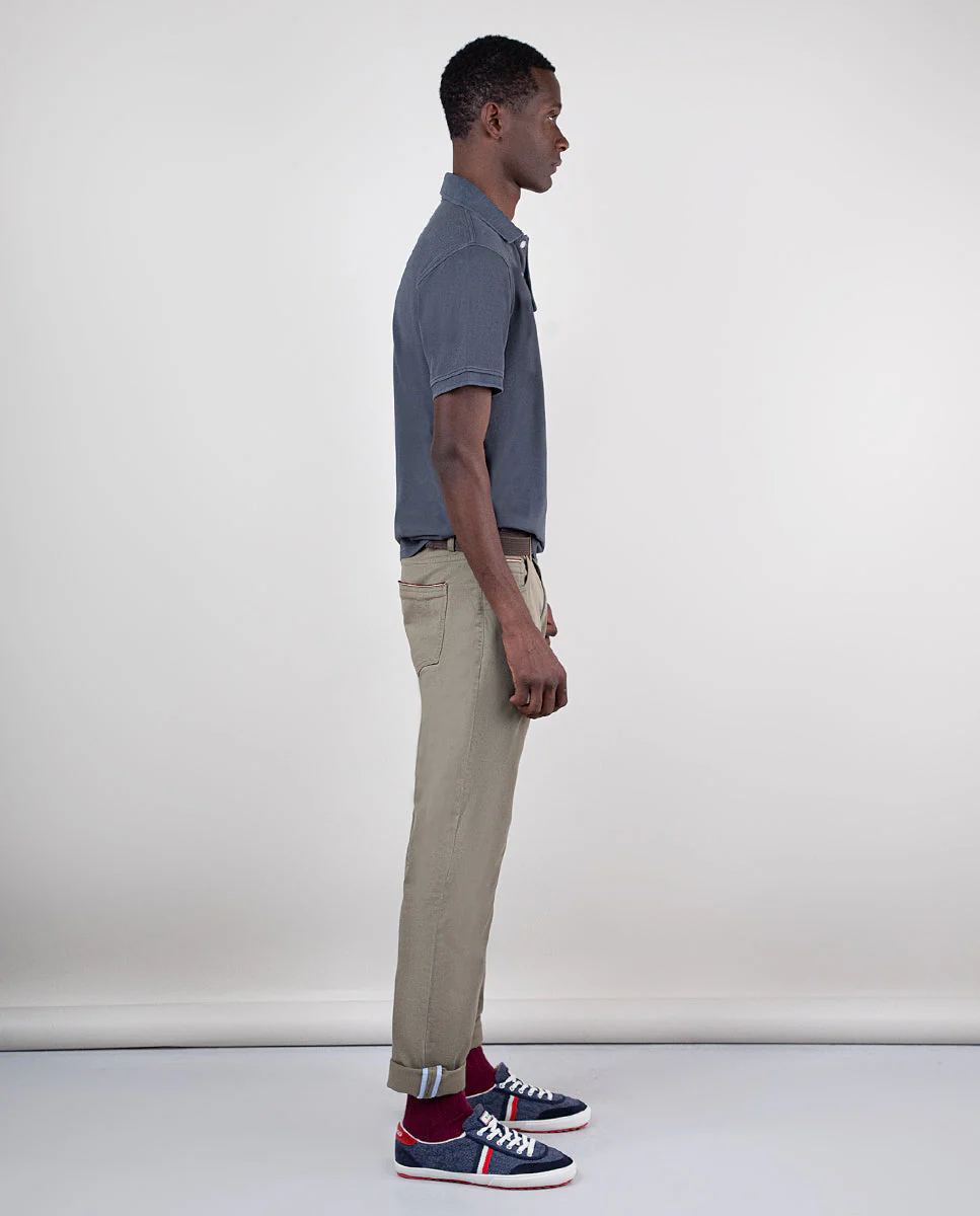 Polo Piqué Garment Dyed Gris Marengo Interseason - Imagen 4