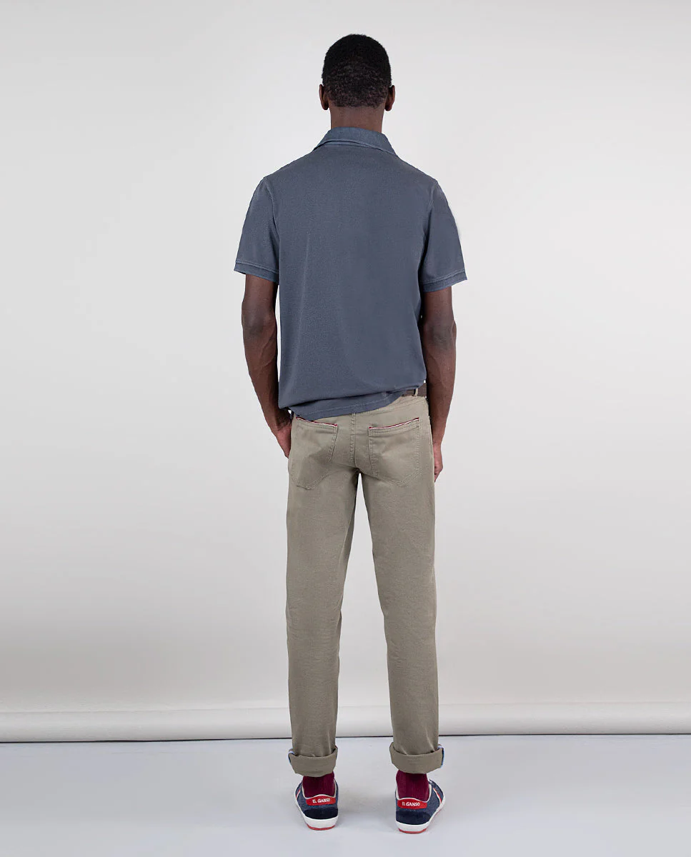 Polo Piqué Garment Dyed Gris Marengo Interseason - Imagen 3