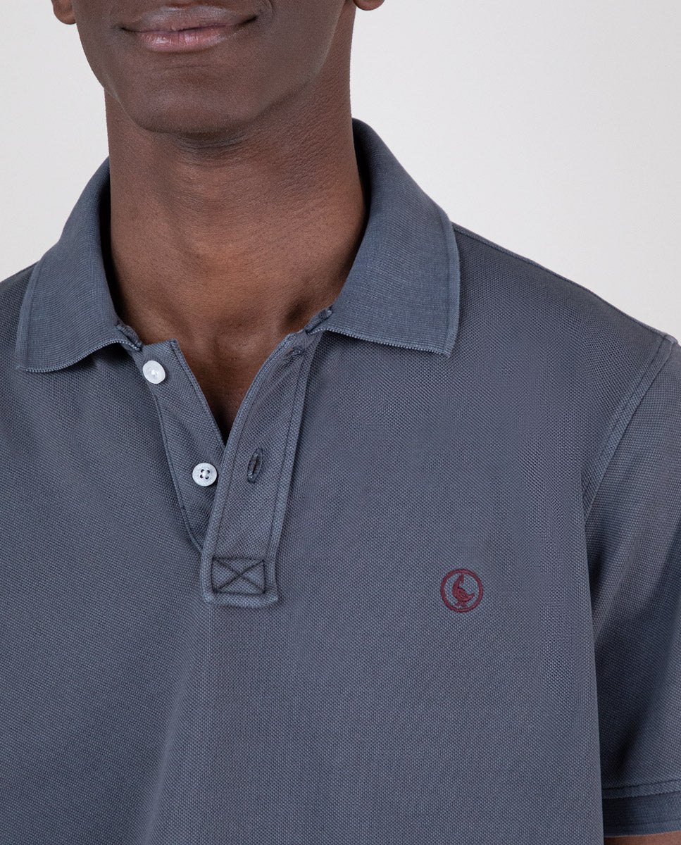 Polo Piqué Garment Dyed Gris Marengo Interseason - Imagen 5