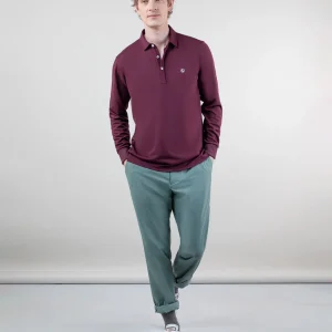 Polo Sepiia Manga Larga Granate