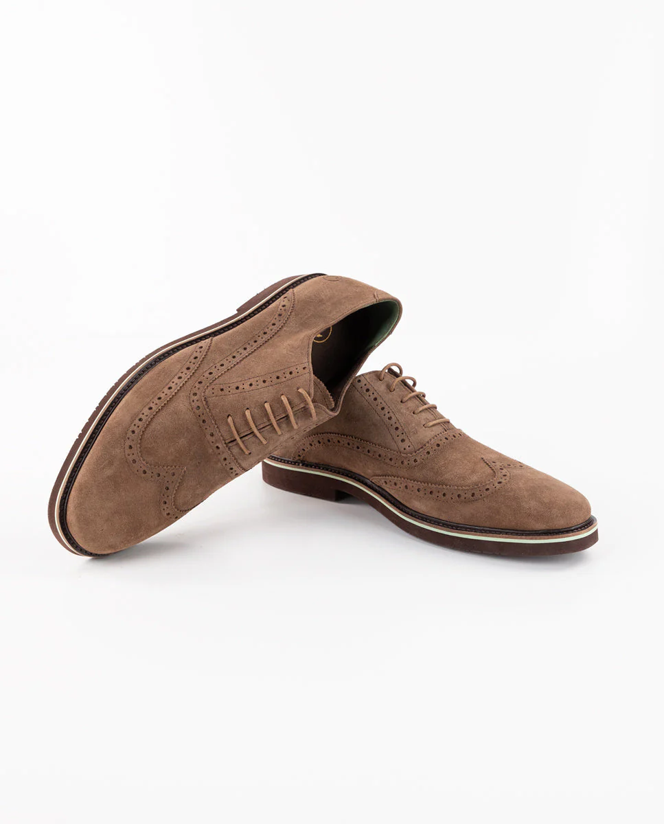 Zapato Oxford Ante Marrón - Imagen 4