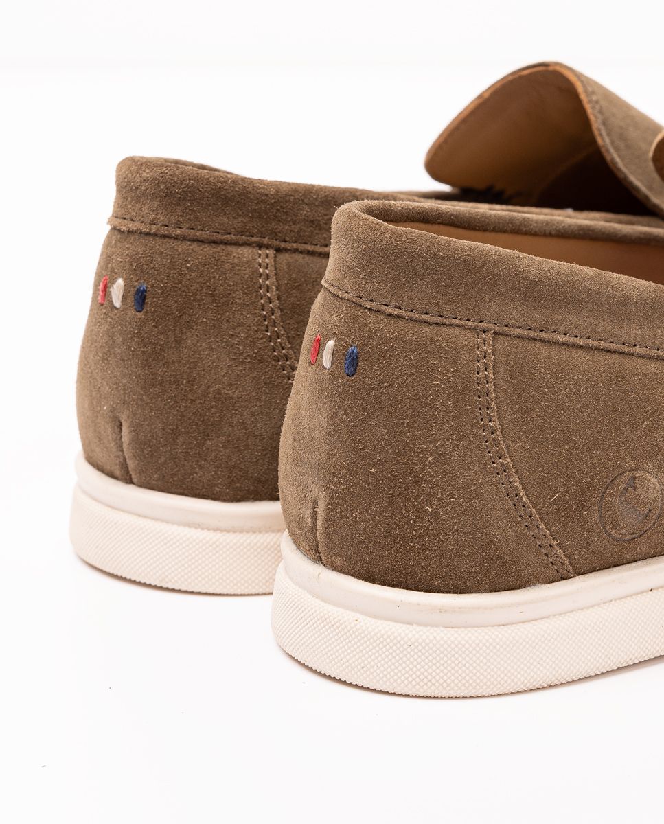 Mocasín Italiano Ante Kaki - Imagen 5