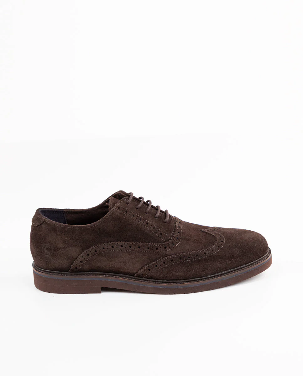 Zapato Oxford Ante Marrón - Imagen 6