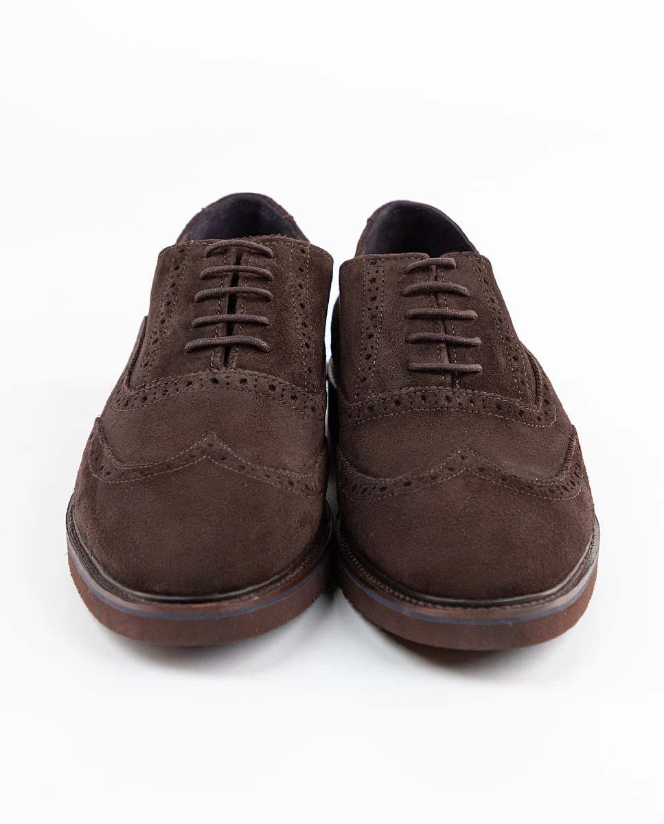 Zapato Oxford Ante Marrón - Imagen 4