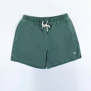 Bañador Liso Garment Dyed Verde Oscuro