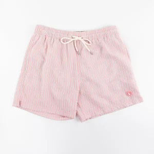 Bañador Seersucker Rayas Rosa