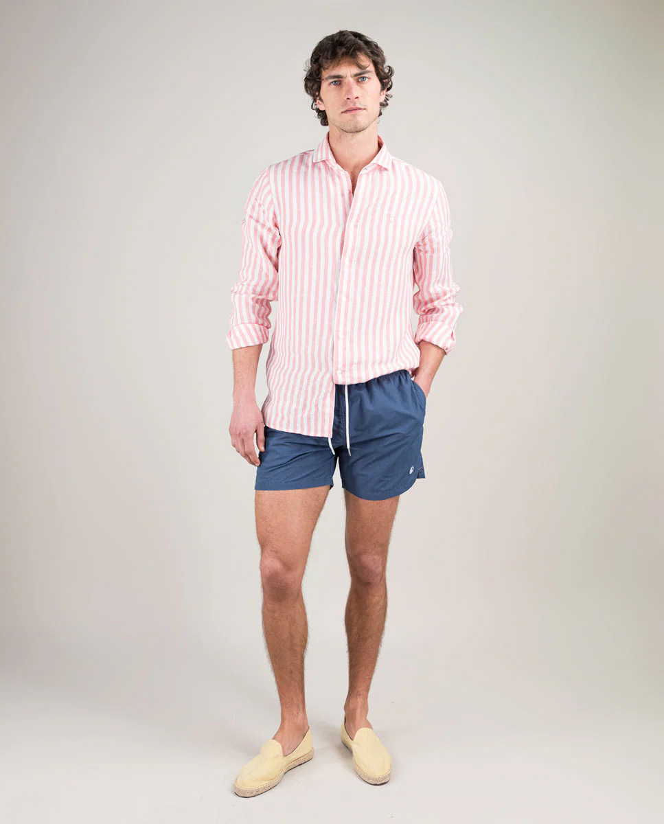 Bañador Liso Garment Dyed Marino