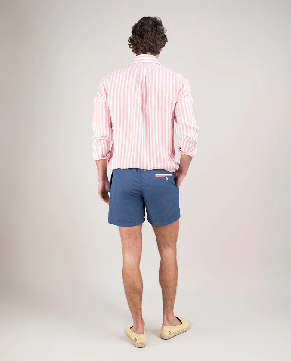 Bañador Liso Garment Dyed Marino - Imagen 6