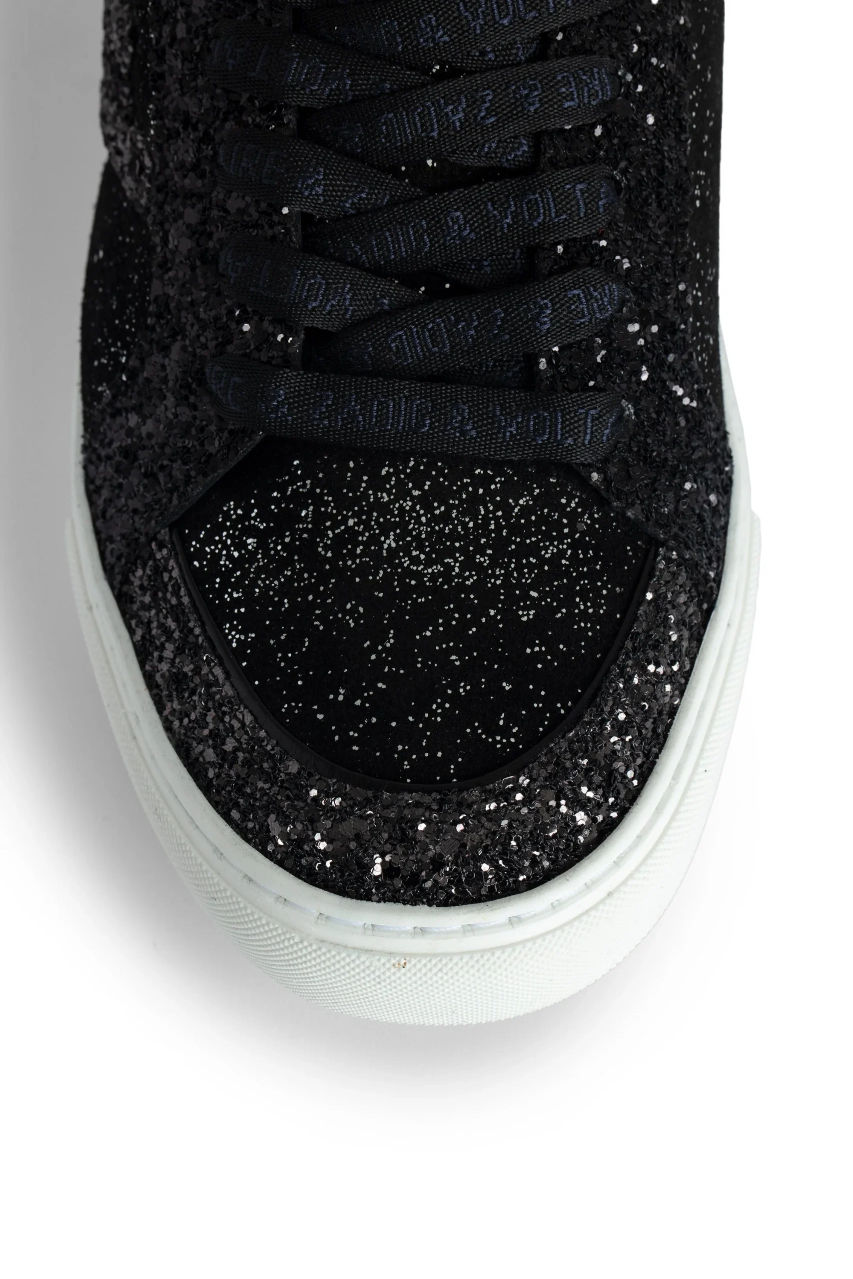 Sneakers Flash Leather Mix+Glitter Noir - Imagen 4