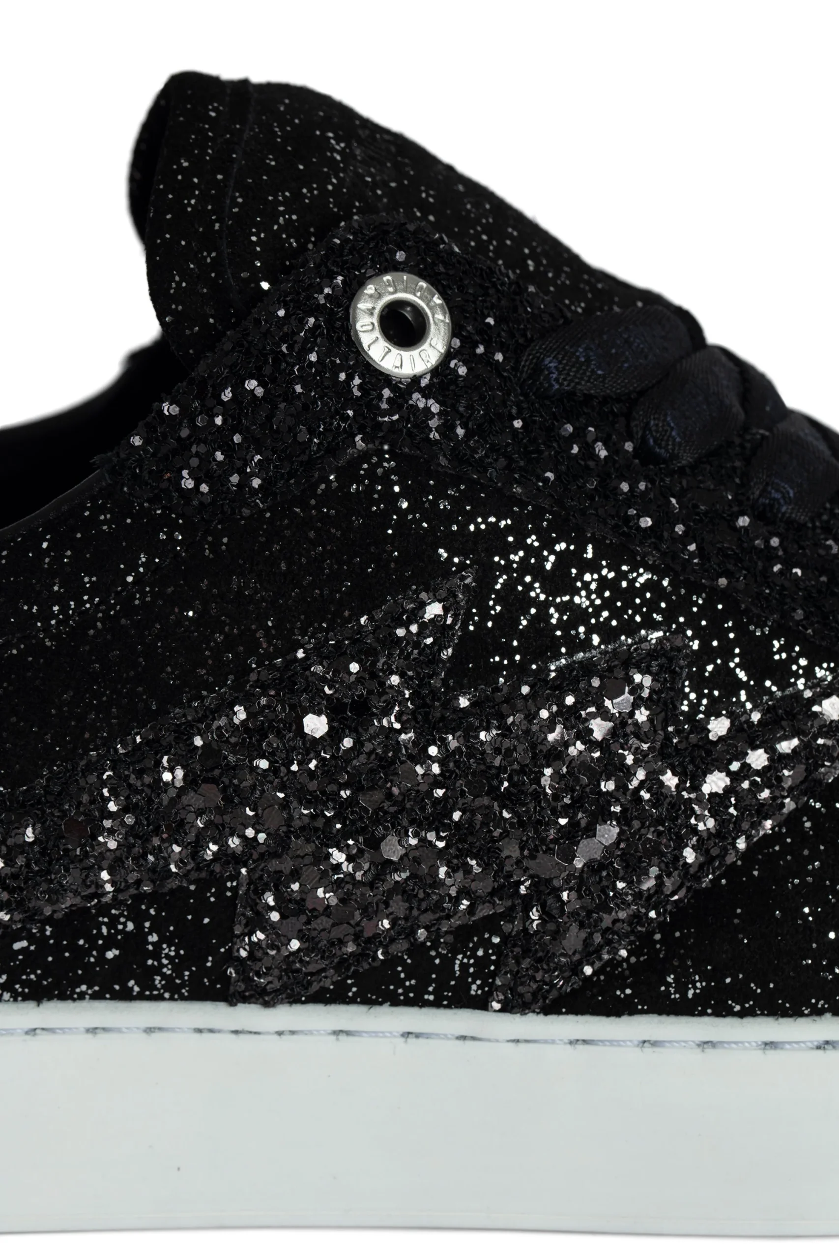 Sneakers Flash Leather Mix+Glitter Noir - Imagen 3