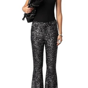 Pantalones Prevy Sequins Noir