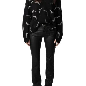 Sweater Markus Strass Wings Noir