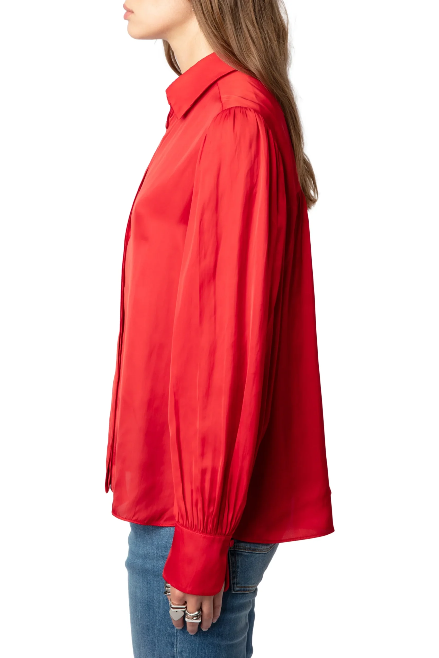Blusa Trenta Satin Cerise - Imagen 3