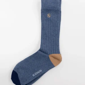 Calcetín Algodón Canalé Azul