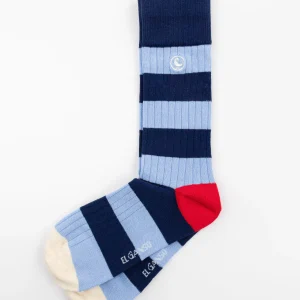 Calcetín Algodón Rayas Canalé Marino