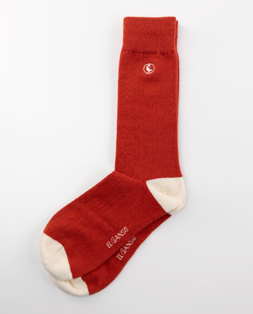 Calcetín Lana Canalé Naranja