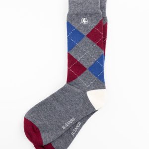 Calcetín Lana Rombos Gris