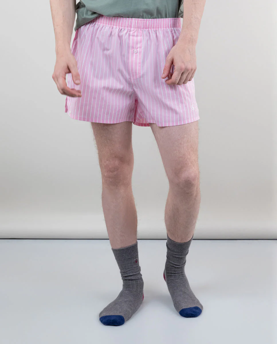 Pack Calzoncillos Vichy Azul Gansos/Raya Butcher Rosa - Imagen 5